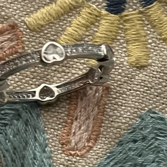 STERLING SILVER HEART BAND 925 - Picture 3 of 4